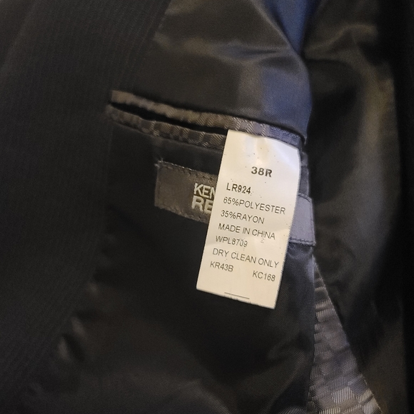 Kenneth Cole Charcoal Pinstripe 3 Piece Suit - Picture 2 of 4